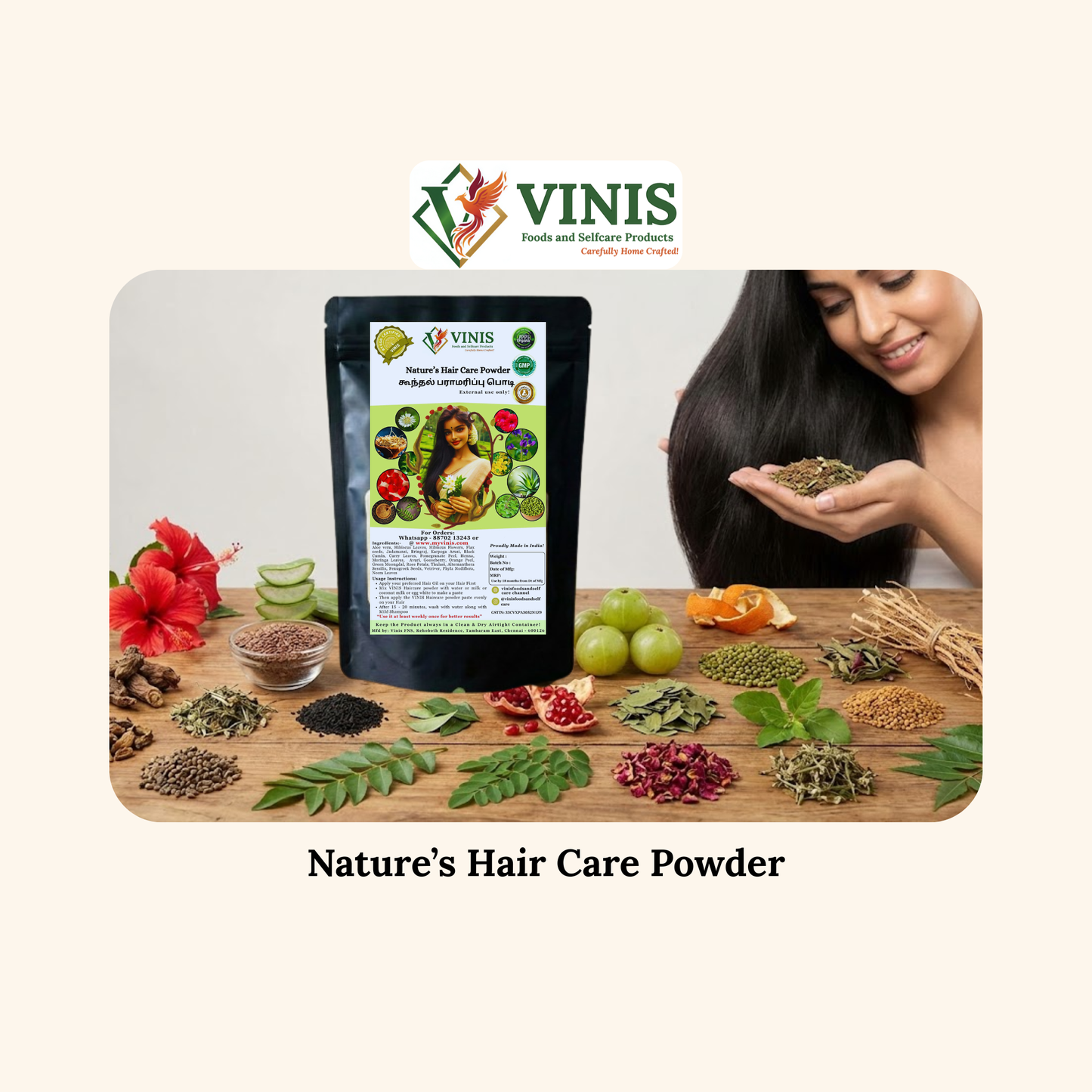 Vinis Nature's Hair Care Powder