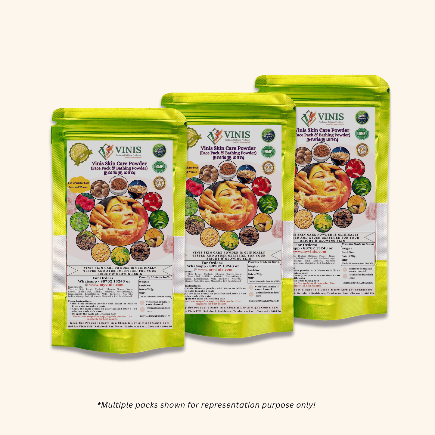 VINIS Herbal Bath Powder (Skin Care Powder)